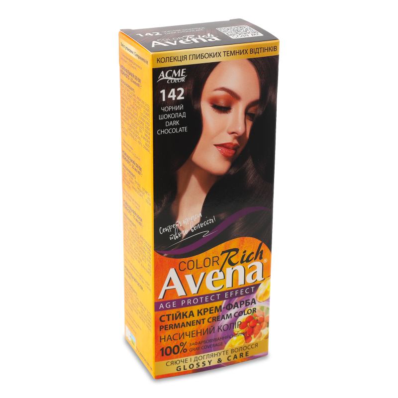 Крем-фарба д/волосся Color Rich 142 чорний шоколад Avena