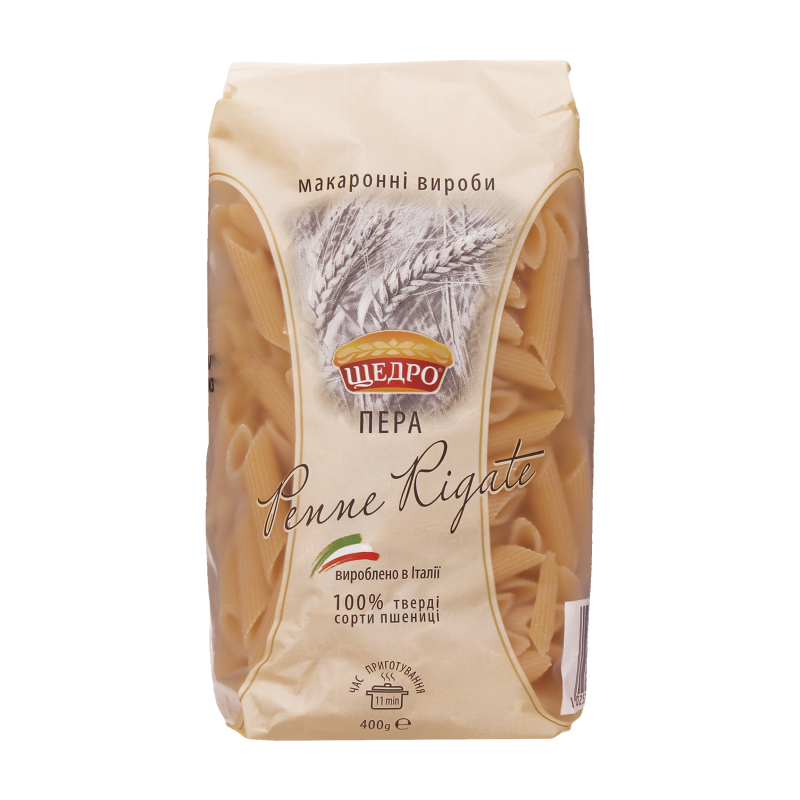 Вироби макаронні Penne Rigate Щедро м/у