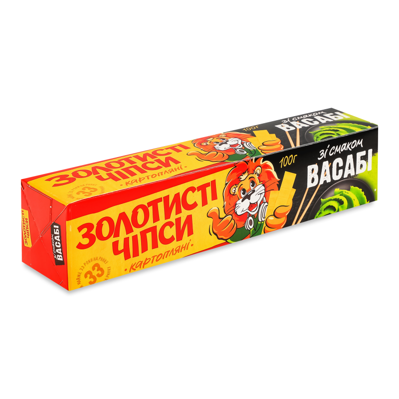 Чипси з смаком Васабі 100г Золотисті