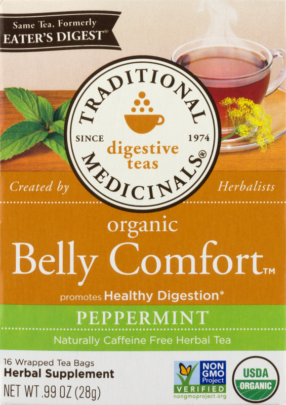 Traditional Medicinals Digestive Teas Organic Belly Comfort Peppermint