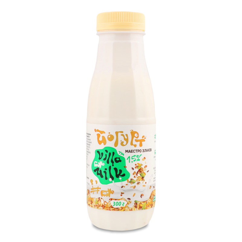 Йогурт питний Маестро злаків 1,5% 300г пет Villa Milk