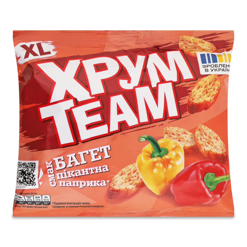 Сухарики Багет з смаком пікантної паприки 90г ХрумTeam