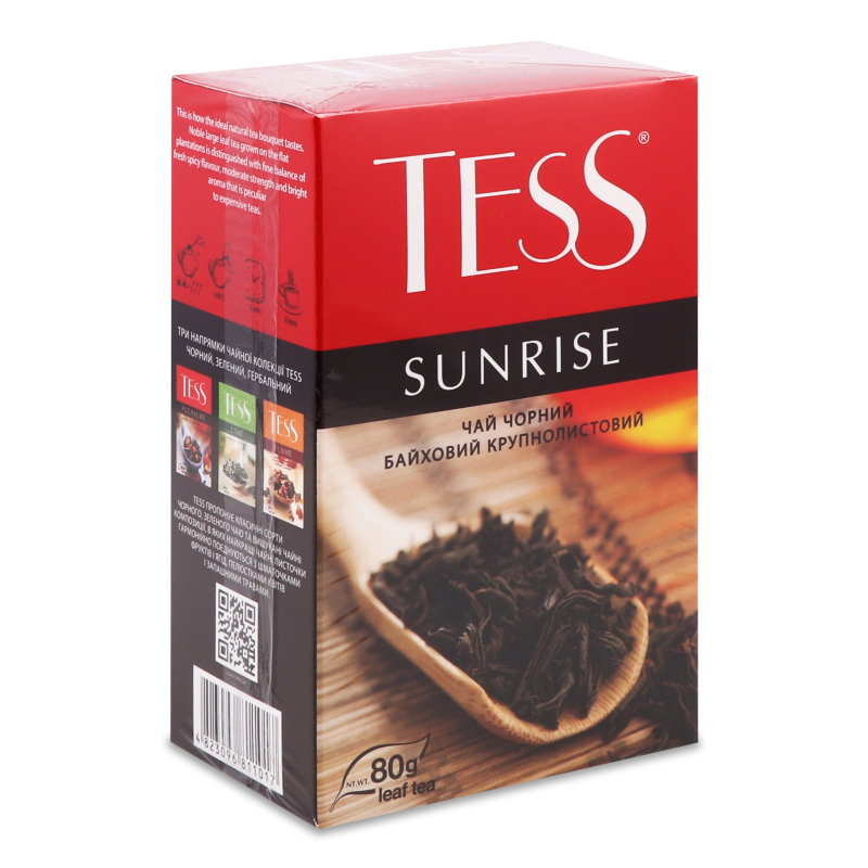 Чай Sunrise чорний крупнолистовий 80г Tess