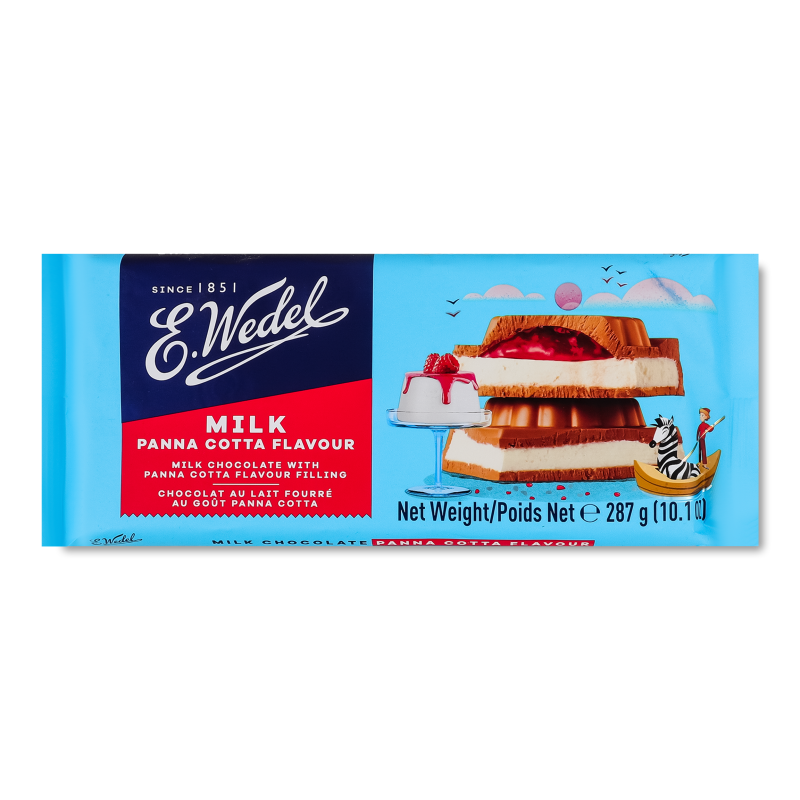 Шоколад молочний з наповненням Панна котта 287г Е. Ведель