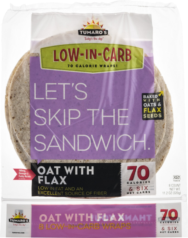 Tumaro's Wraps LowInCarb Oat With Flax 8 CT Tumaro's(849455000063