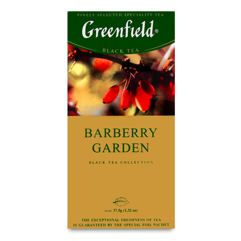 Чай Барбері Гарден чорний з ваніллю 25*1,5г Грінфілд