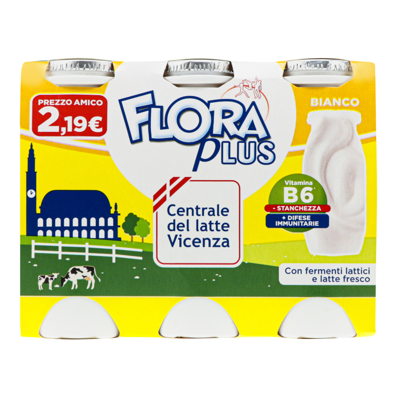 Продукт кисломолочний з пробіотиками Flora Plus к/у 6х