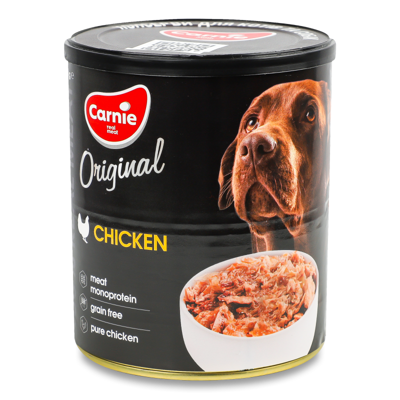 Корм д/дорослих собак Original Mono Protein з куркою 800г ж/б Carnie