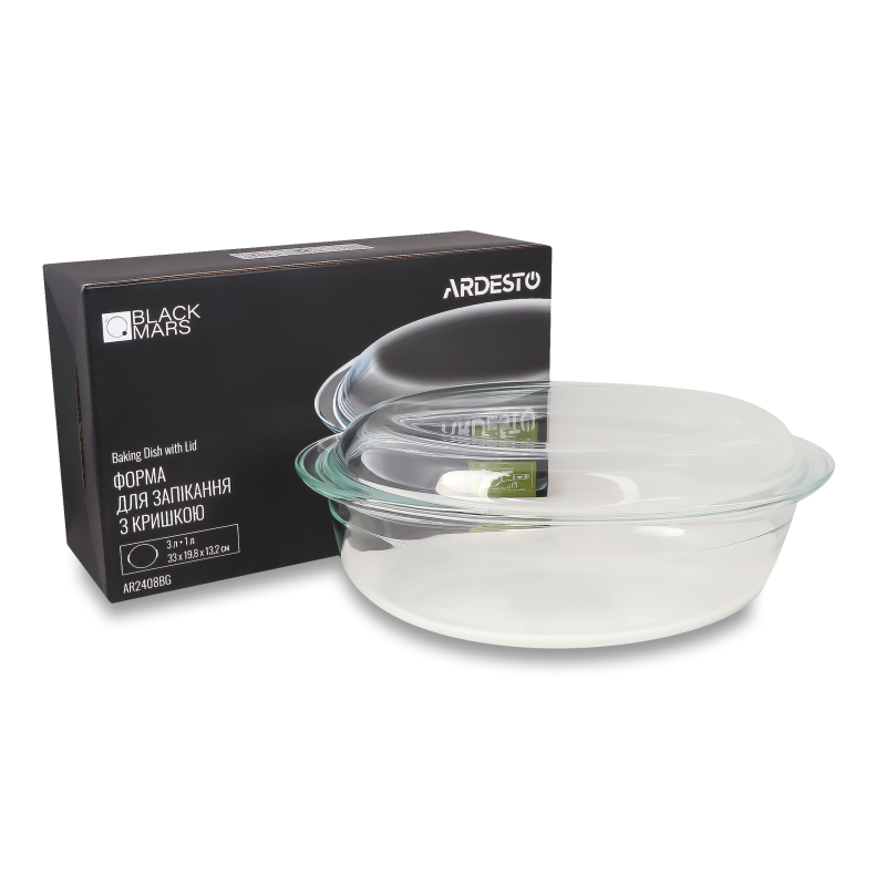 Форма д/запікання Black Mars 3л овальна з кришкою Ardesтo