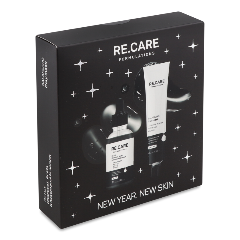 Набір New Year New Skin Сироватка-детокс 30мл+Маска д/обличчя 45мл RE.CARE