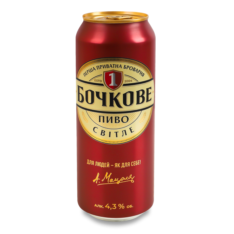 Пиво Бочкове світле 4,3% 0,5л ж/б Перша приватна броварня