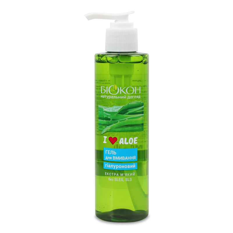 Гель д/вмивання Ай лав алое гіалуроновий 200мл Біокон