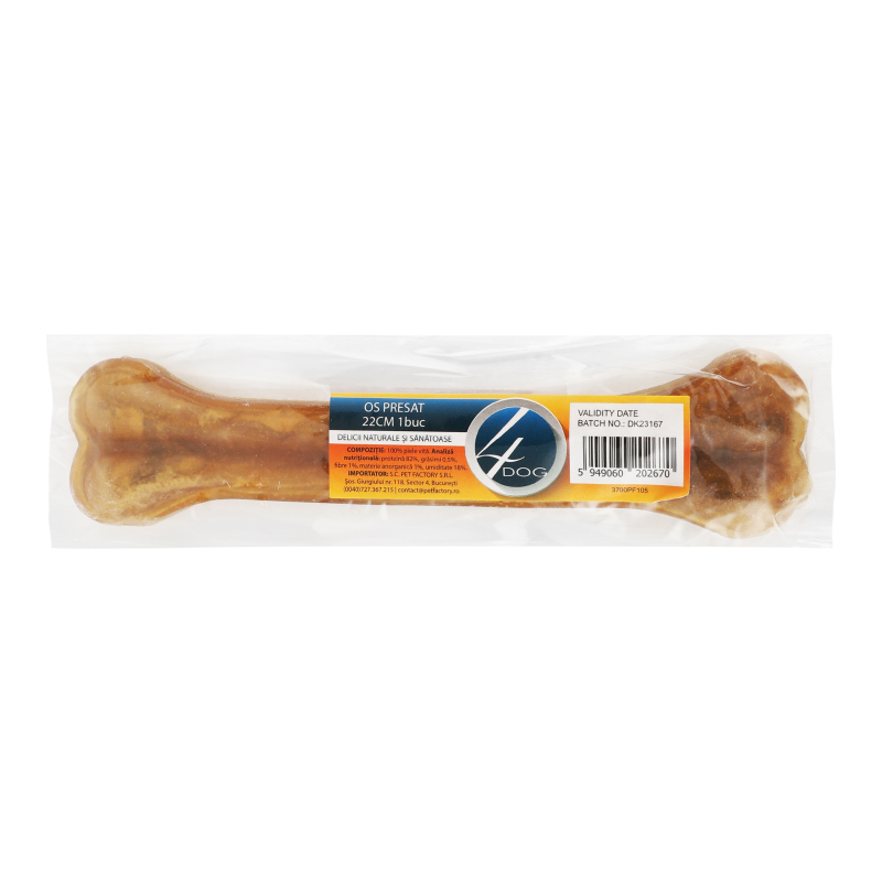 Кістка для собак пресована 22см 4Dog м/у 1шт 4Dog(5949060202670 ...
