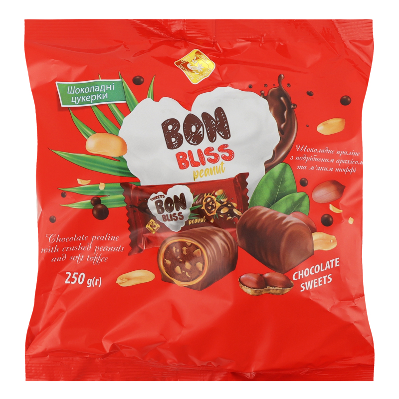 Конфеты глазированные Peanut Bon Bliss Zhytomyr Lasoshchi м/у 250г