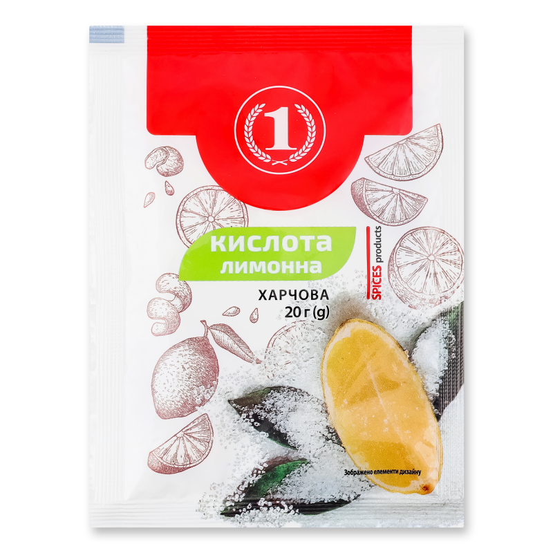 Кислота лимонна 20г ТМ “1”