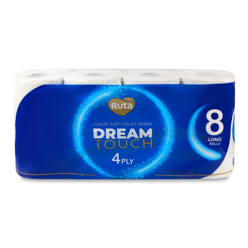 Папір туалетний Dream touch 4шари 8шт Ruta