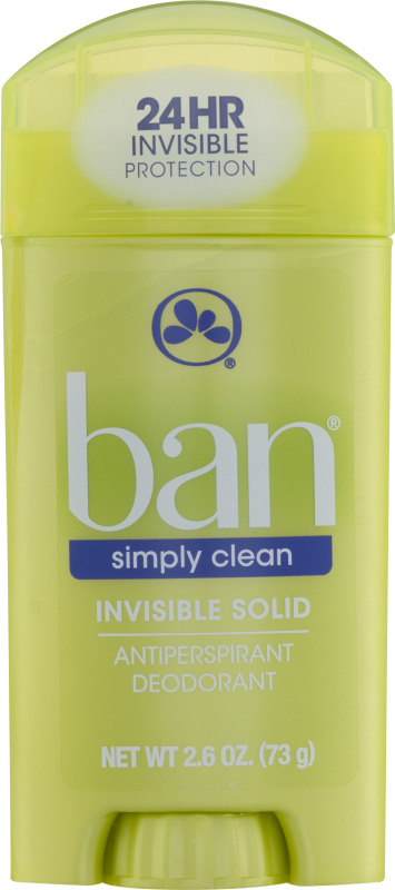 Ban Simply Clean Invisible Solid Antiperspirant Deoderant Ban ...