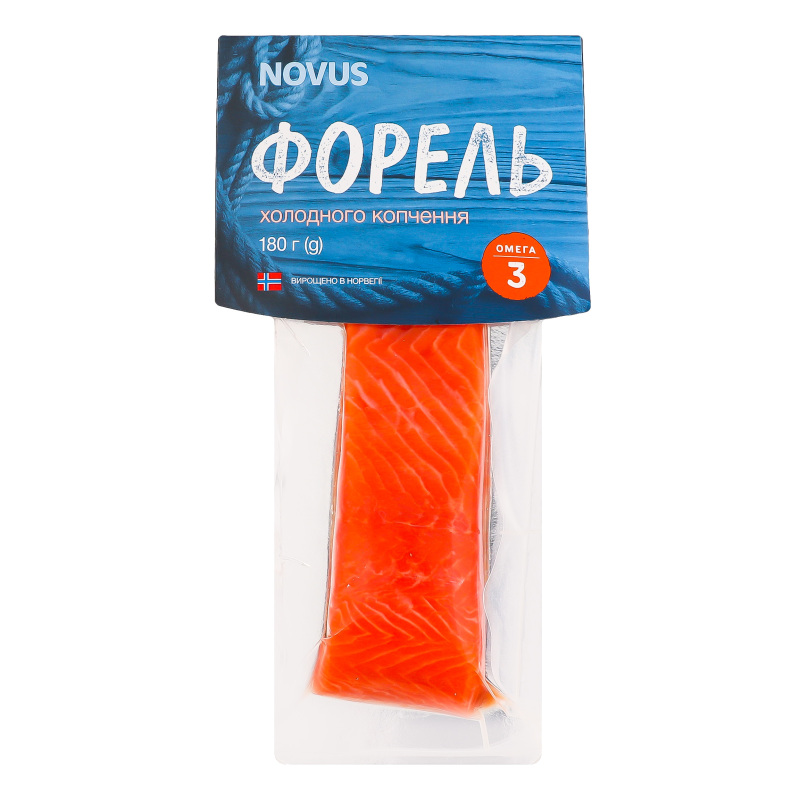Форель філе-шматок Novus х/к з/ш в/у