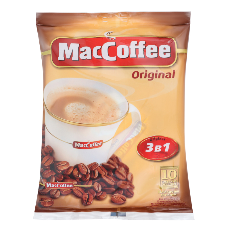 Напиток растворимый МасCoffee Original 3в1 MacCoffee(28887290101114 ...