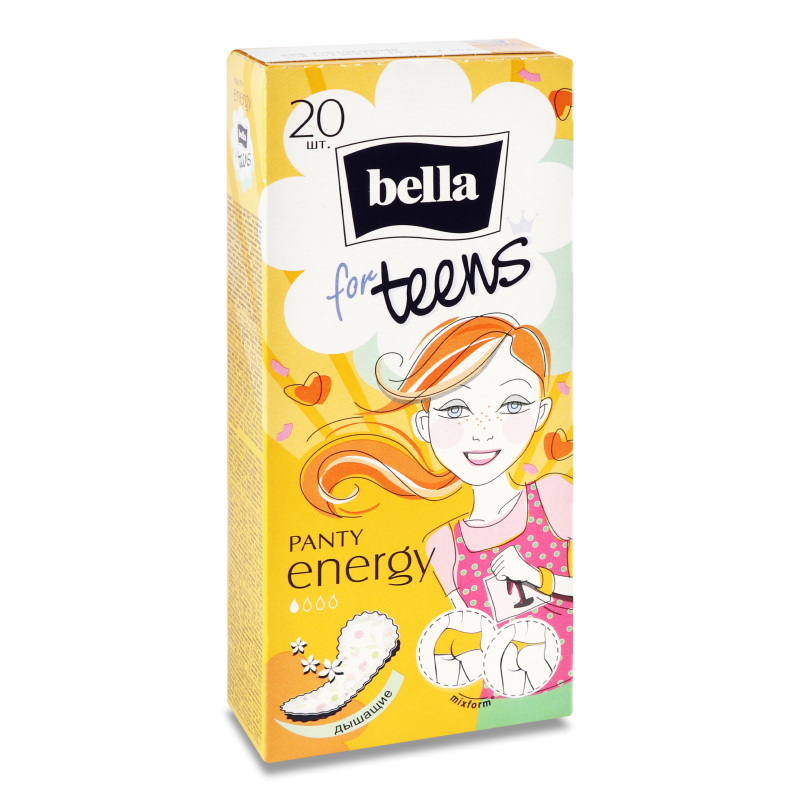 Прокладки щоденні Панті Фо Тінс Енерджі 20шт Белла