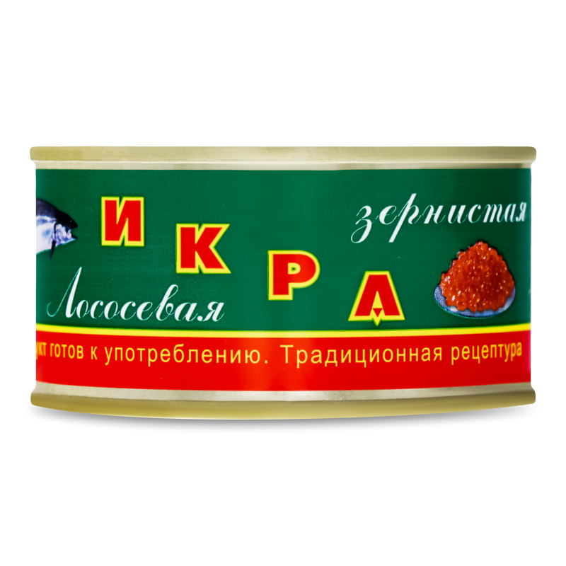 Ікра лососева червона зерниста 120г ж/б ключ Дальморепродукт