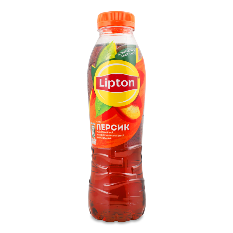 Чай холодний чорний з смаком персика 0,5л пет Lipton