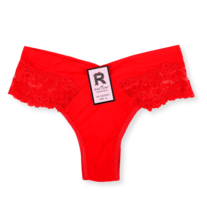 Труси-бразіліани жіночі з мереживом р.M-2XL в асортименті H9690
