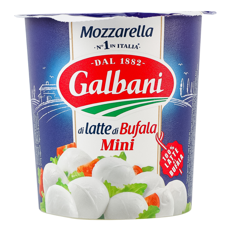 Сир 52% свіжий з молока буйволиць Моцарела міні Galbani д/п
