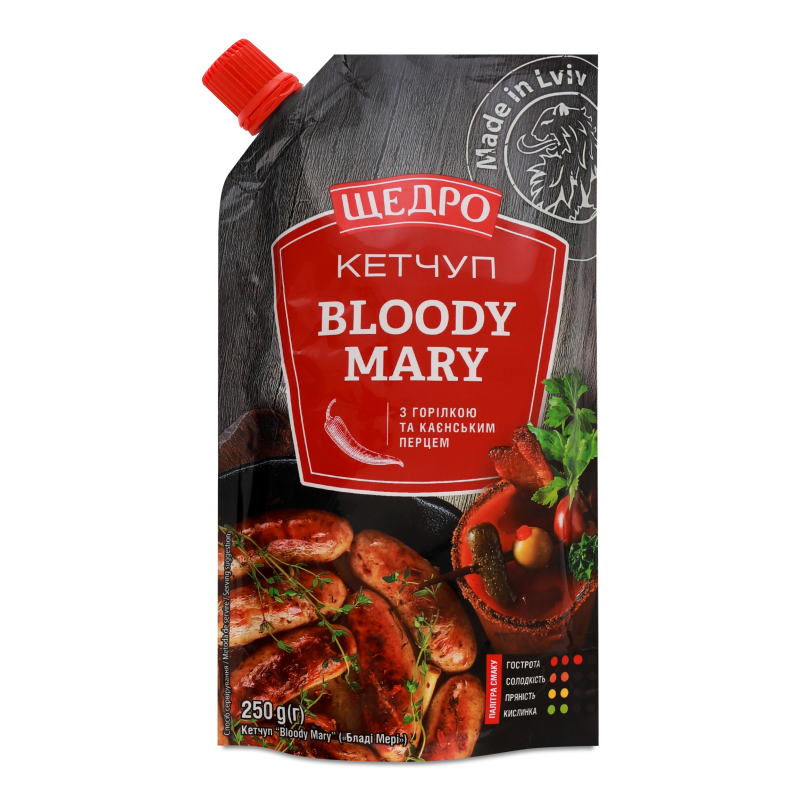 Кетчуп Bloody Mary 250г д/п Щедро