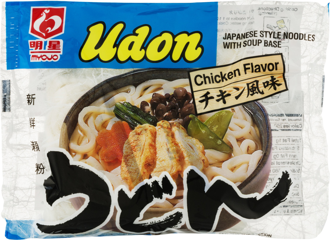 Myojo Udon Japanese Style Noodles with Soup Base Chicken Flavor Myojo