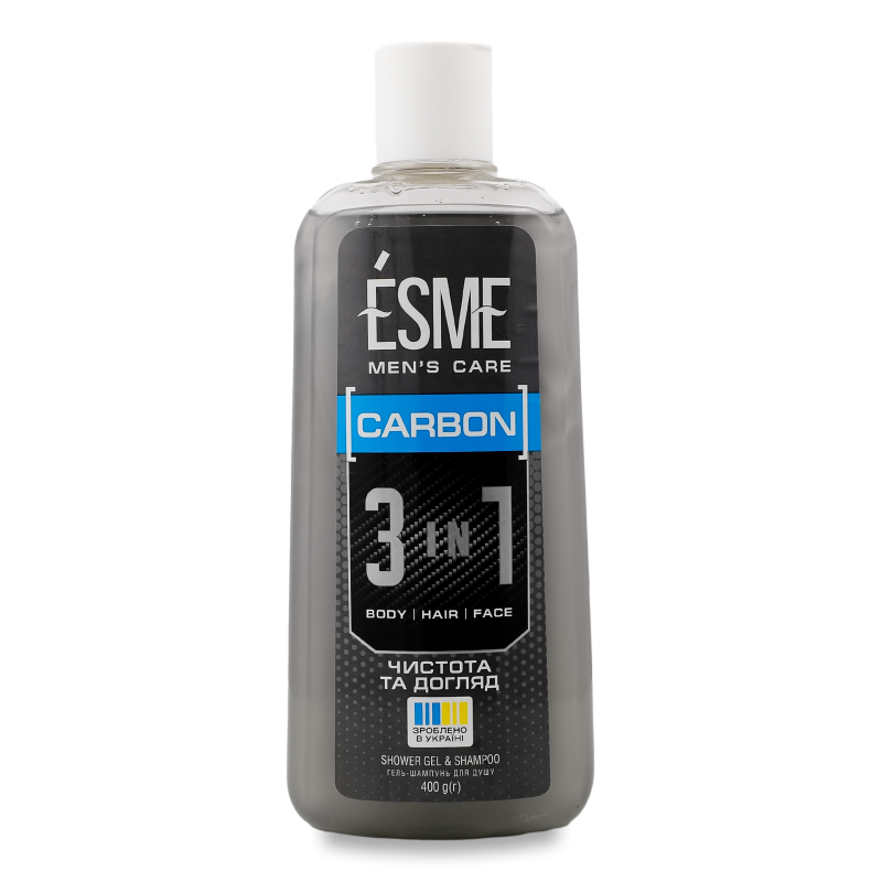 Гель-шампунь д/душу Carbon Чистота та догляд д/чоловіків 400г Esme
