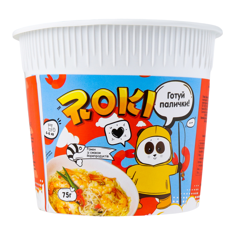 Рамен швидкого приготування зі смаком морепродуктів Roki ст