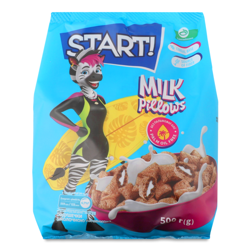 Подушечки з молочною начинкою 500г Start!
