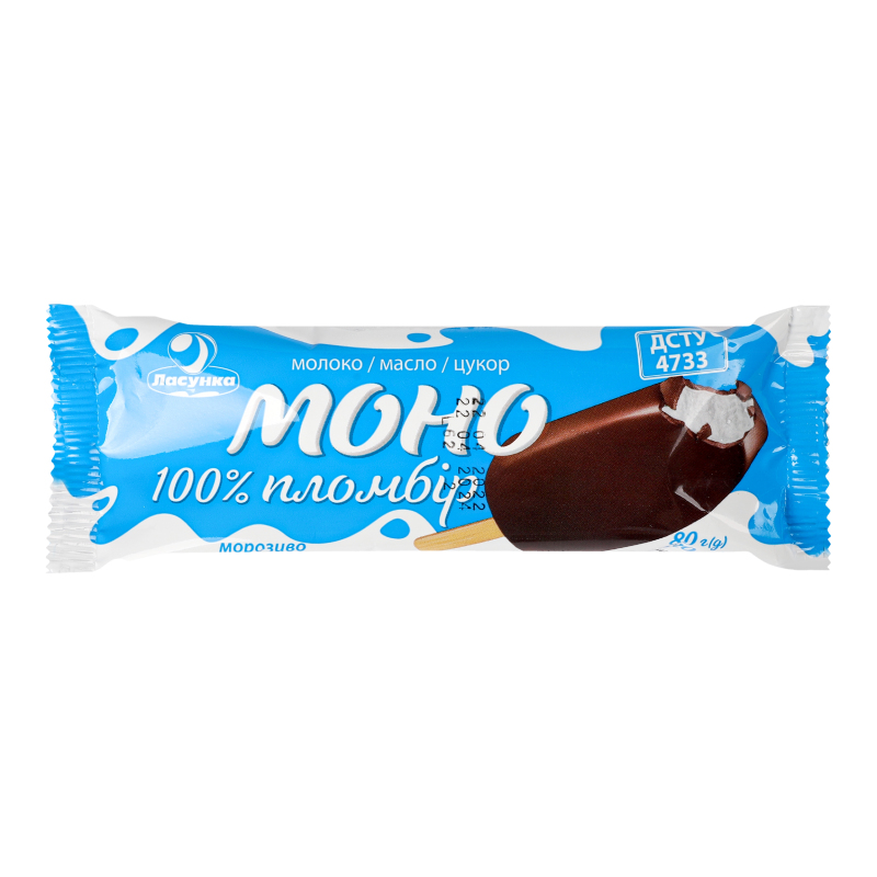 Морозиво 18% пломбір Моно Ласунка м/у