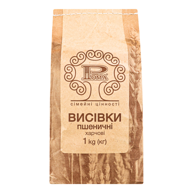 Отруби пшеничные пищевые Рома м/у 1кг Рома(14820041520922): купить в ...