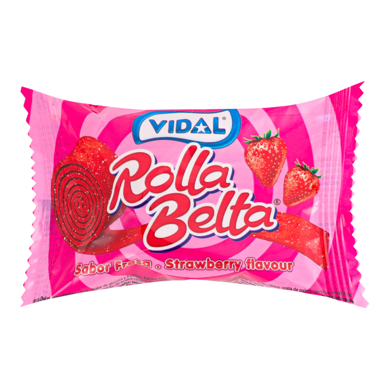 Цукерки желейні зі смаком полуниці Strawberry Rolla belta Vidal м/у