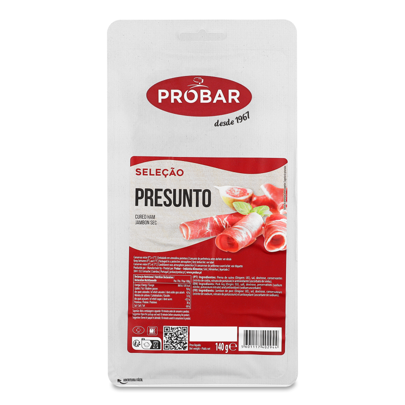 Шинка Хамон Presunto с/в нарізка 140г в/у Probar