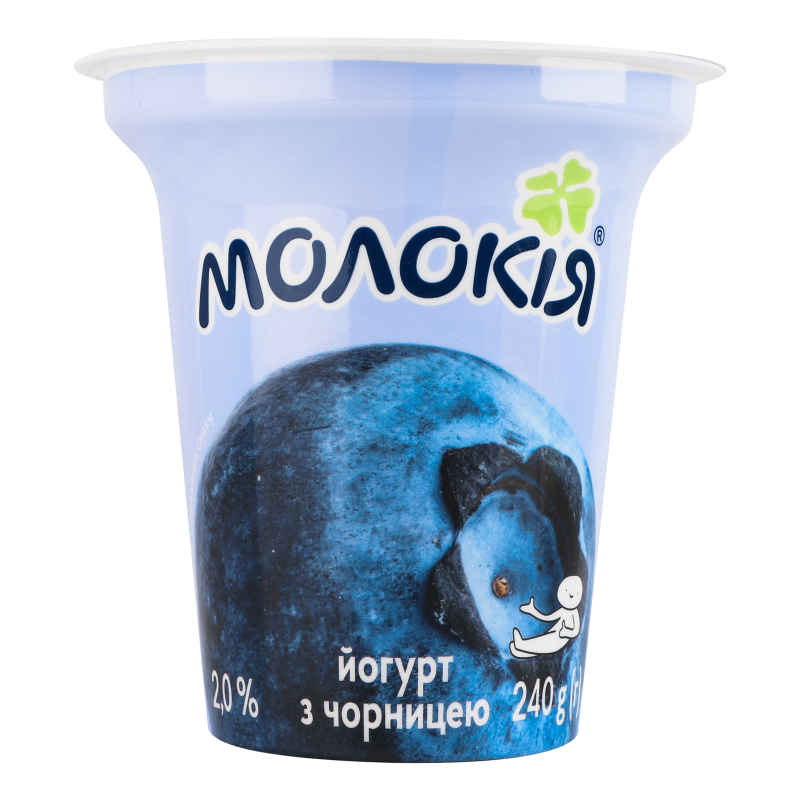 Йогурт 2% густий Чорниця Молокія ст 240г Молокія(4820045706813 ...