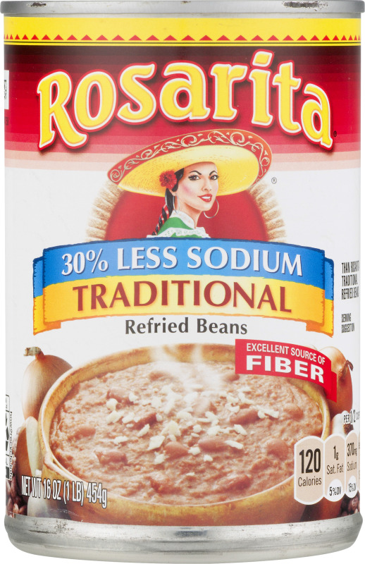 Rosarita Traditional Refried Beans 30 Less Sodium Rosarita(44300525429