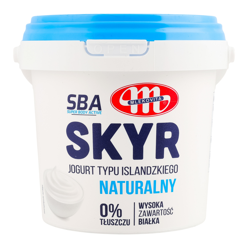 Йогурт 0% ісландського типу високобілковий натуральний Skyr Mlekovita відро