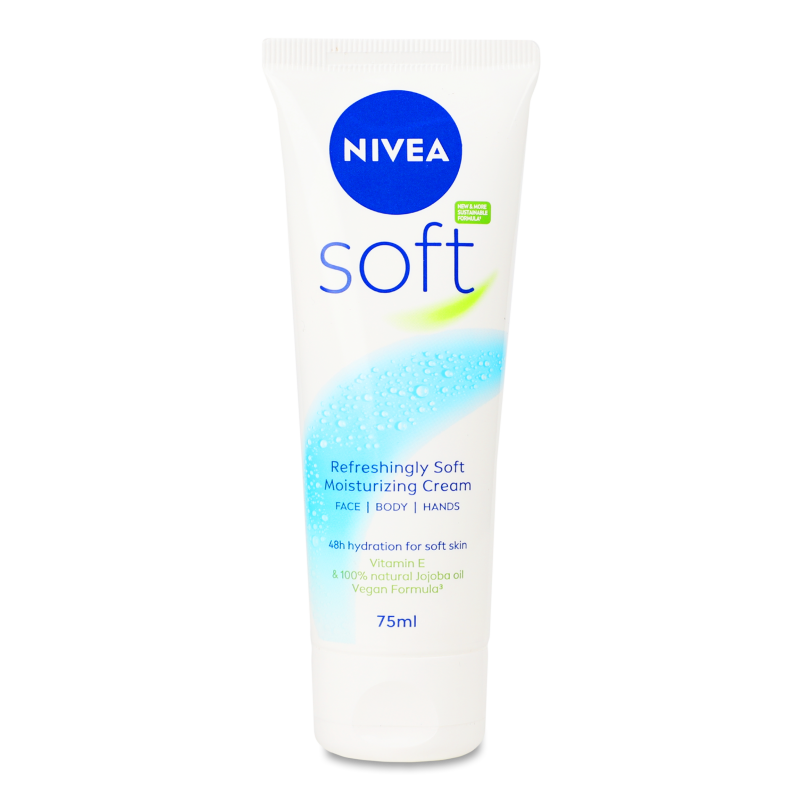 Крем д/обличчя рук та тіла Софт інтенсивний зволожуючий 75мл 89057 Нівея