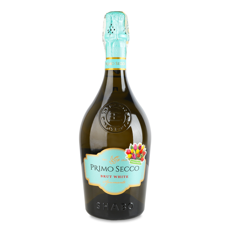 Вино ігристе Primo Secco біле брют 11,8% 0,75л Shabo