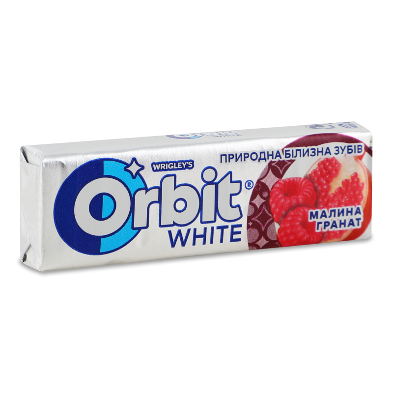 Гумка жувальна White Малина-гранат 14г Orbit
