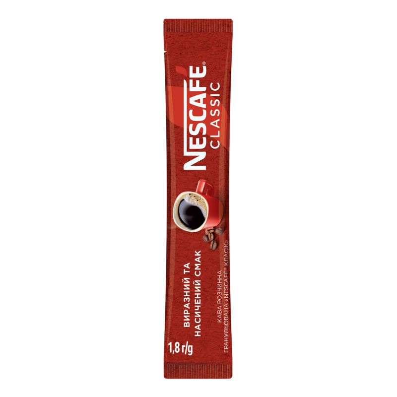 Кофе растворимый гранулированный Classic Nescafe м/у 1.8г Nescafe