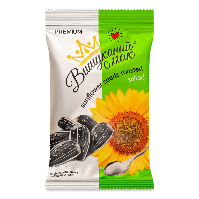 Насіння соняшника Преміум смажене Солене 80г Вишуканий смак