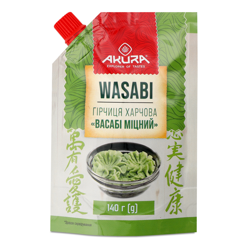 Гірчиця харчова Васабі міцний 140г д/п Акура
