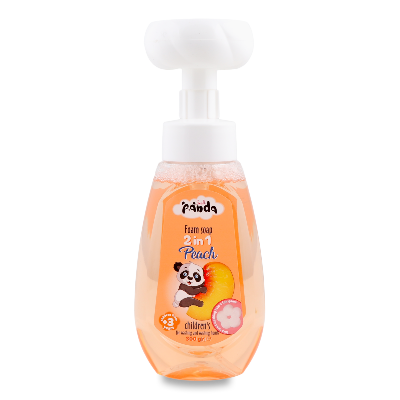 Мило-пінка дитяча 2в1 Peach 300г з дозатором Small Panda
