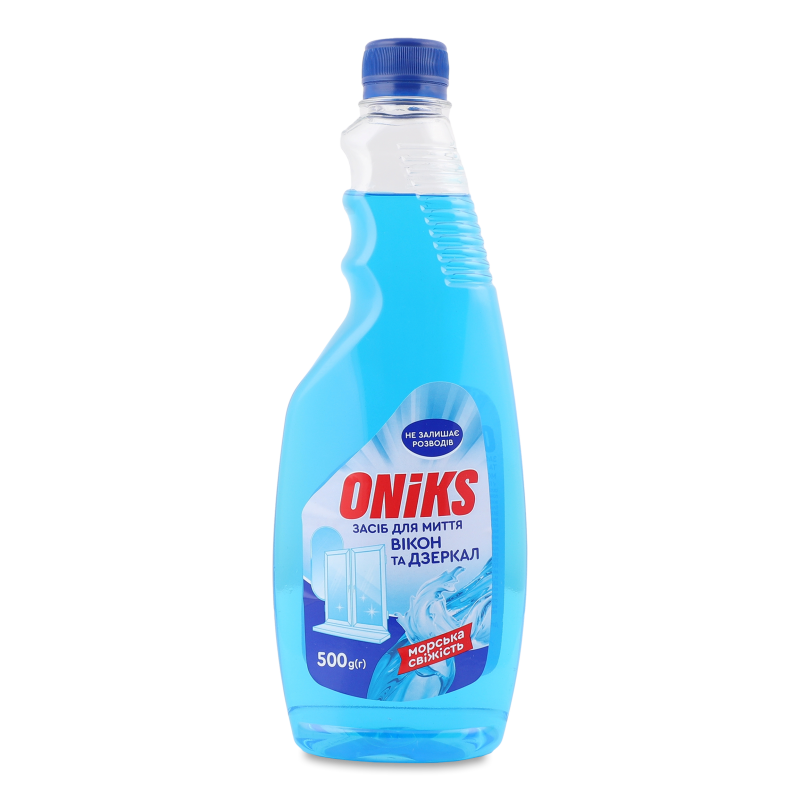 Засіб д/миття вікон та дзеркал Морська свіжість 500г запаска Онікс