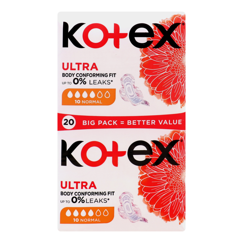 Прокладки гигиенические ультратонкие Normal Ultra Kotex 20шт Kotex ...