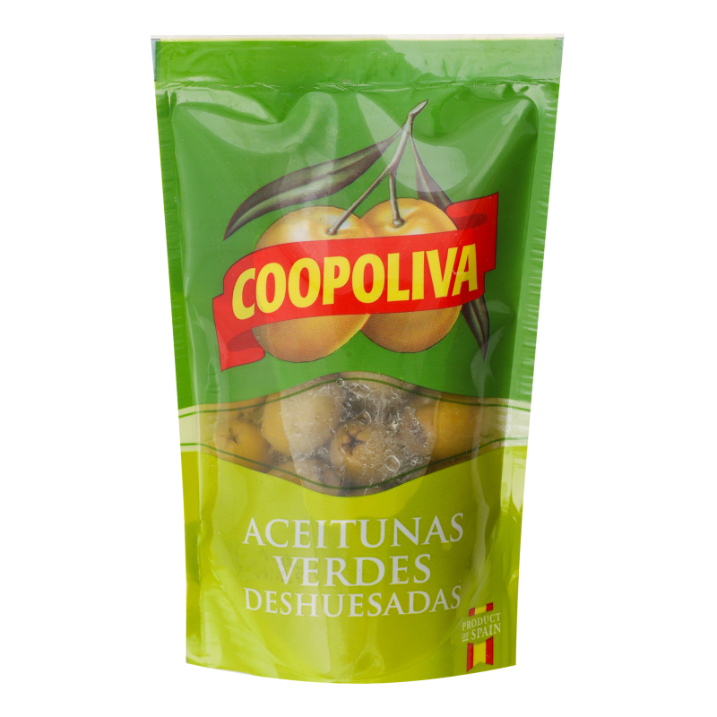 Оливки зелені без кісточки Coopoliva д/п